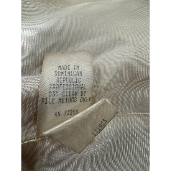 Vintage MODA International Womens Wool Boucle Coat Cream Mid Length Sz XS - Picture 7 of 13